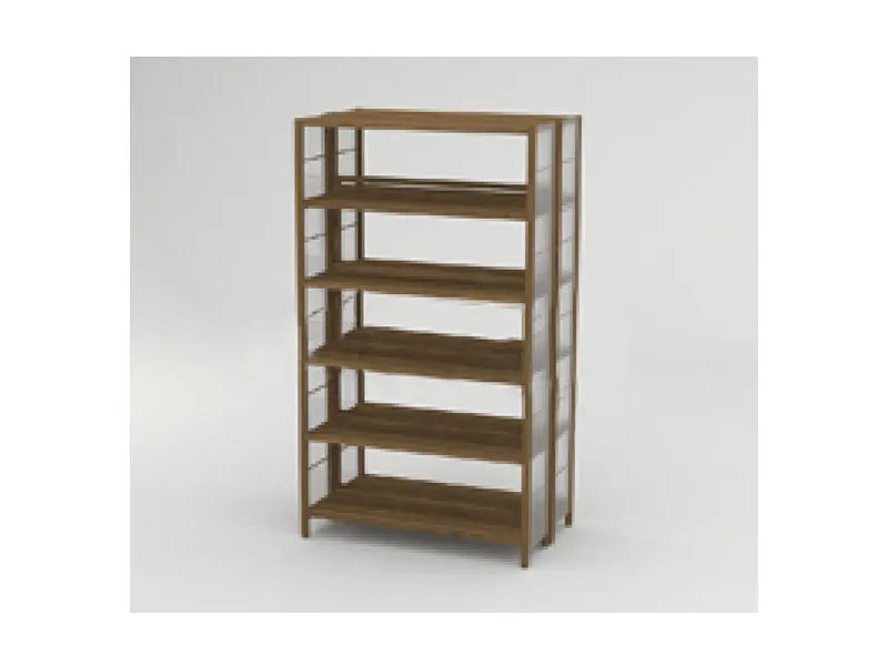 Стеллаж 2-сторонний НЕО 5 полок 925х535х1770 с рамой жесткости