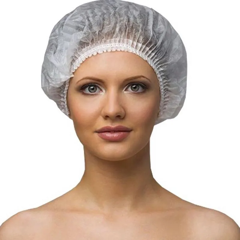 Шапочка одноразовая Шарлотта, белая — 50 шт.