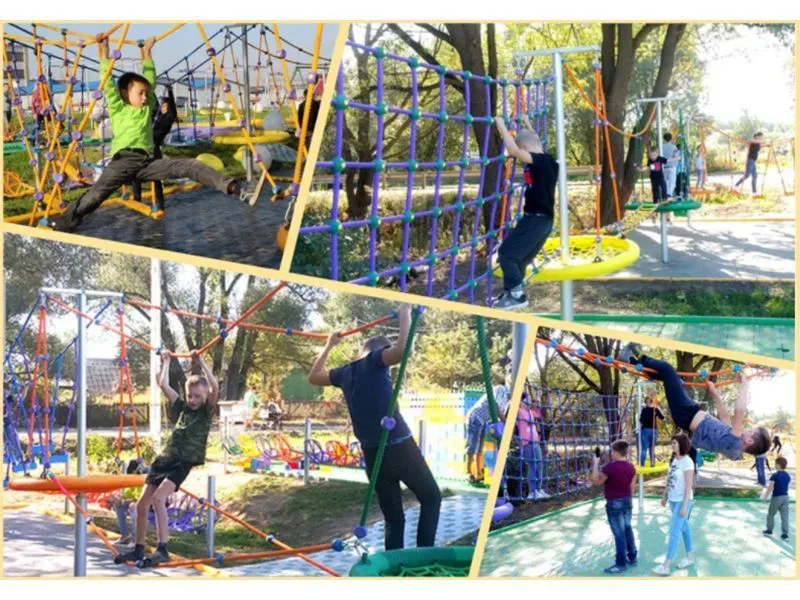 Комплекс «Тарзан» на стойках с гнездами 6,4×16,4 м