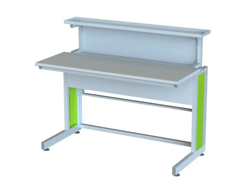 Стол лабораторный ученический 1200×1200×900 с выдвижным блоком