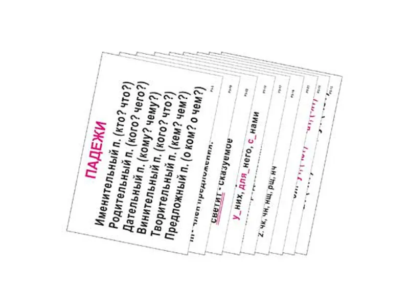 Опорные таблицы 3 класс А3 (русский язык) 22 шт.