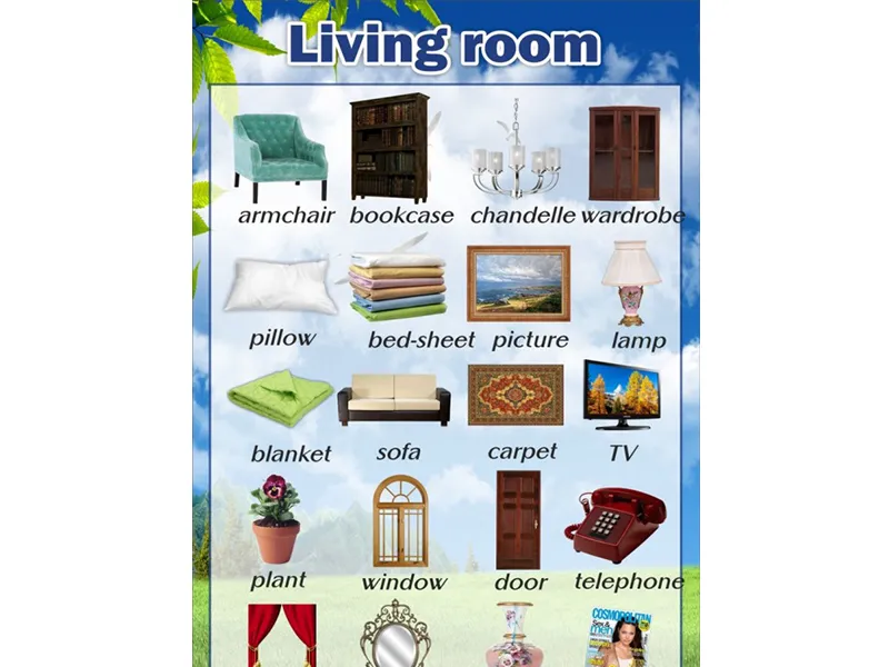 Стенд Английский язык. Гостиная