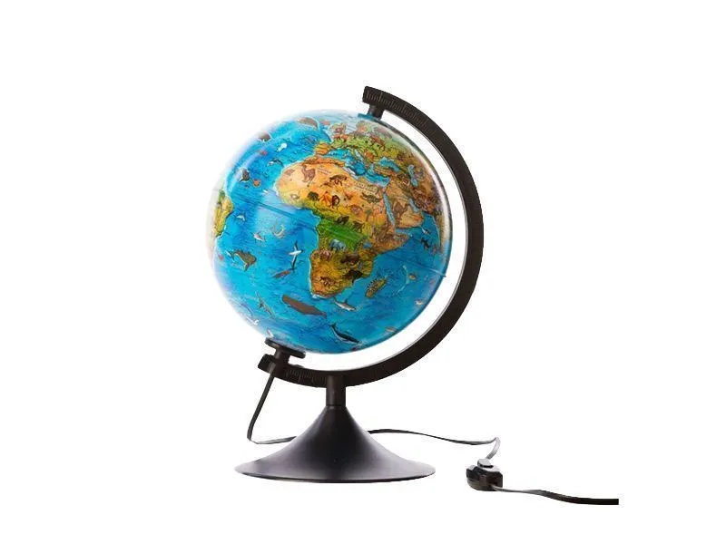 Зоогеографический глобус "Классик" 210 мм с подсветкой