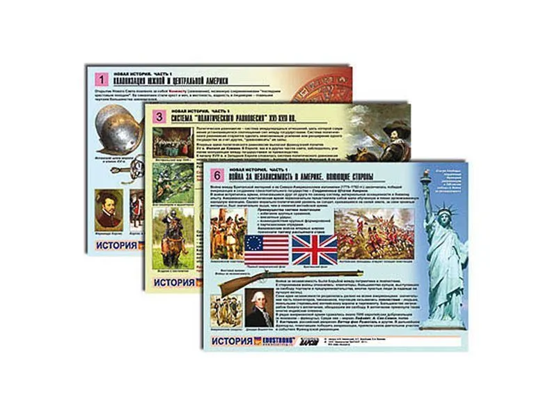 Таблицы "Новая история" Ч.1 — A4, 6 листов