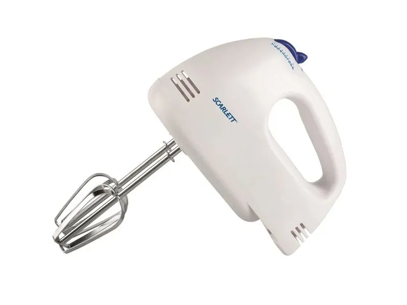 Миксер SCARLETT SC-HM40S03, ручной, белый и синий