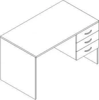 Стол (3 ящика), 120х68х75 см