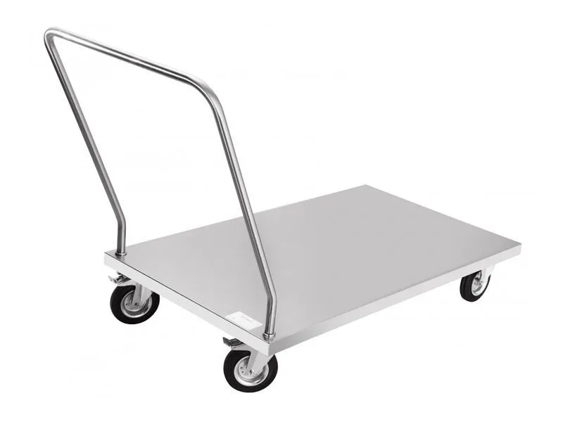 Тележка грузовая, нерж.ст., 2 поворотных колеса, 1260х600х935 мм