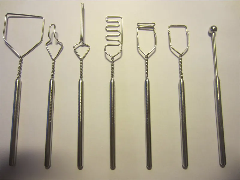 Логопедические зонды для постановки звуков c металлическим шариком, 7 шт.