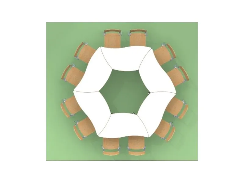 Стол-трансформер «Трапеция-Волна» для класса