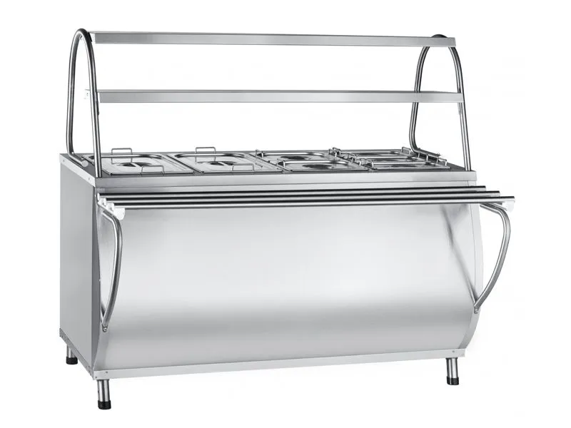 Мармит для вторых блюд паровой Патша, 2 полки + гастроемкости, L1500 мм