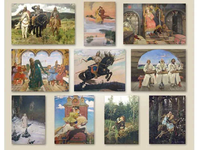 Сказочные сюжеты в картинах Васнецова В.М. Набор репродукций А3, 9 шт.