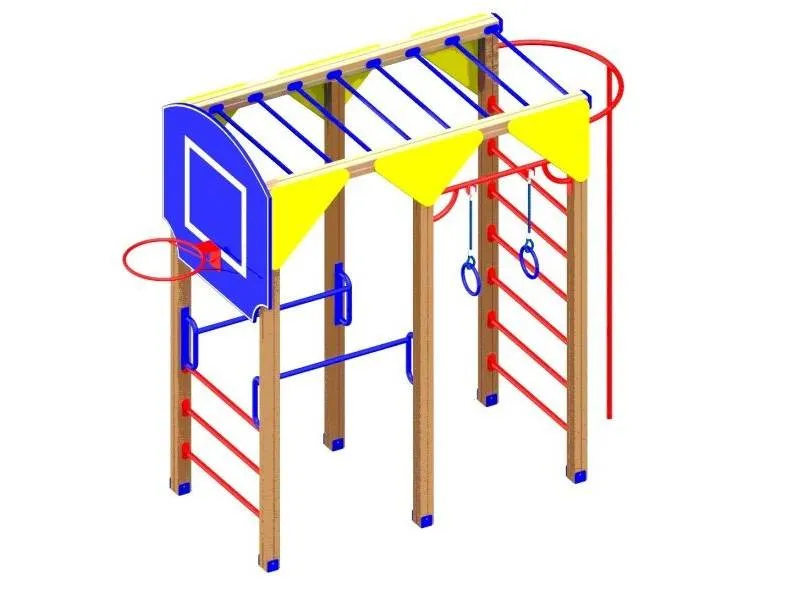 Уличный баскетбольный комплекс с шестом