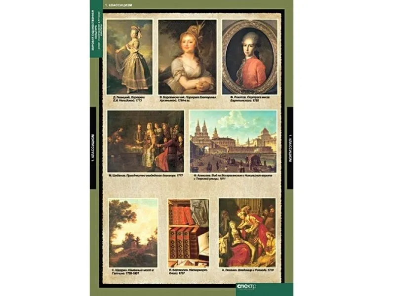 Демонстрационные таблицы «Мировая художественная культура», 16 шт.