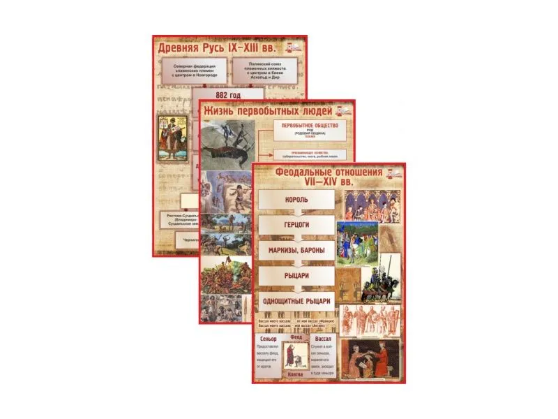 Комплект стендов «История» для 5–11 классов — 18 шт.