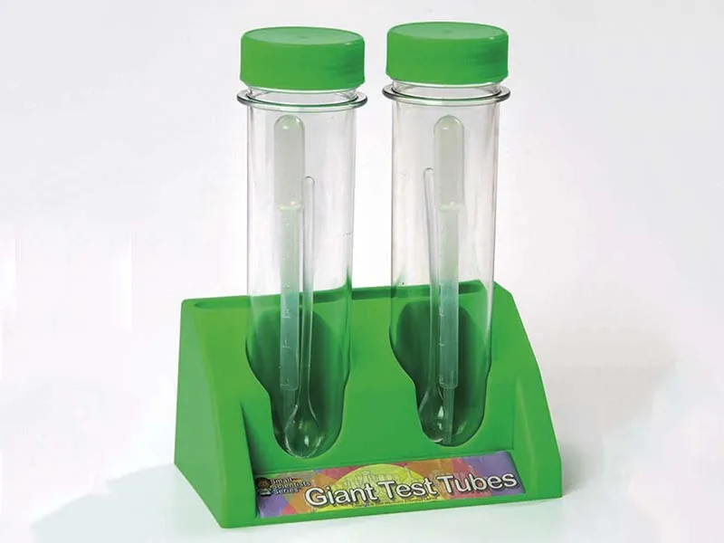 Комплект больших пробирок 17 см на подставке 2 шт