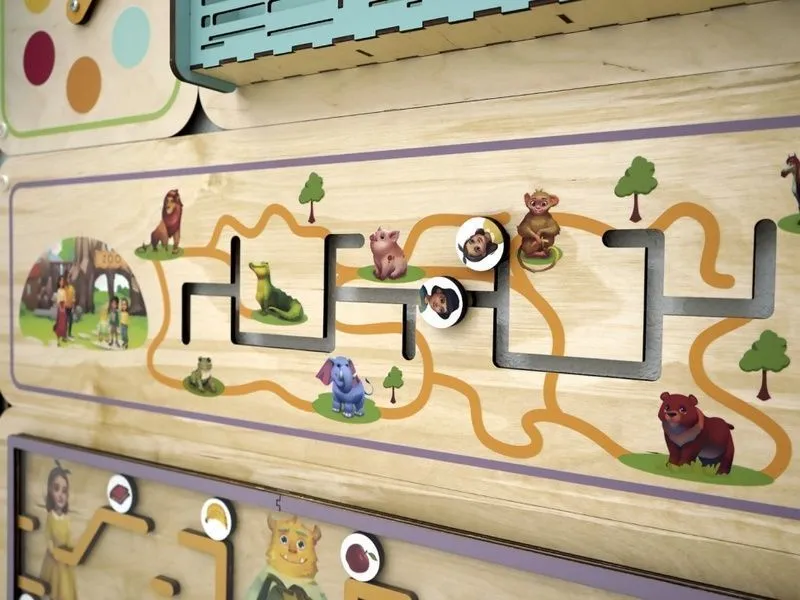 Дидактическая настенная панель для английского, 4 модуля