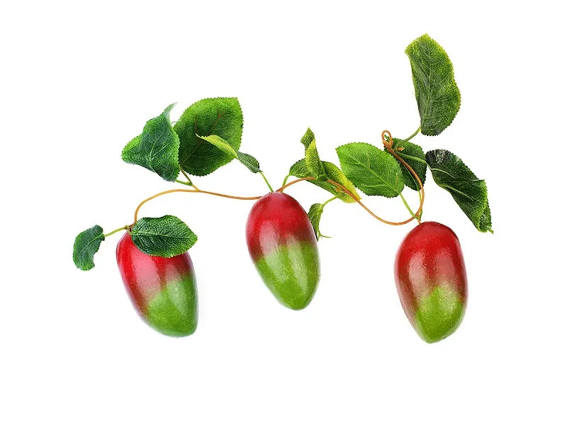 Ветка муляжей Манго — пластик, воск, естественные цвета