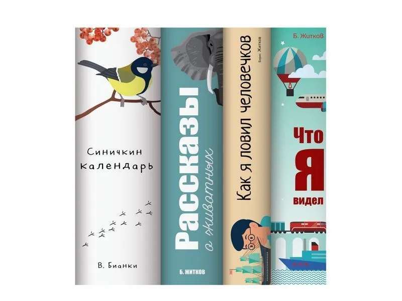 Книжная полка-стикер для начальной школы 0.94 х 7.97 м
