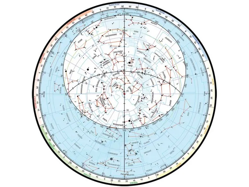 Карта звездного неба (подвижная) АСТРОНОМИЯ. Учебно наглядные пособия