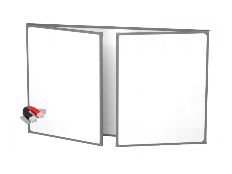 Трехэлементная магнитно-маркерная доска 100х300 - алюминиевый профиль