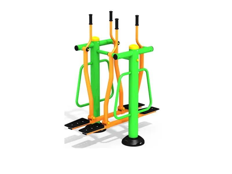 Спортивный тренажер "Лыжники" — двухпозиционный уличный