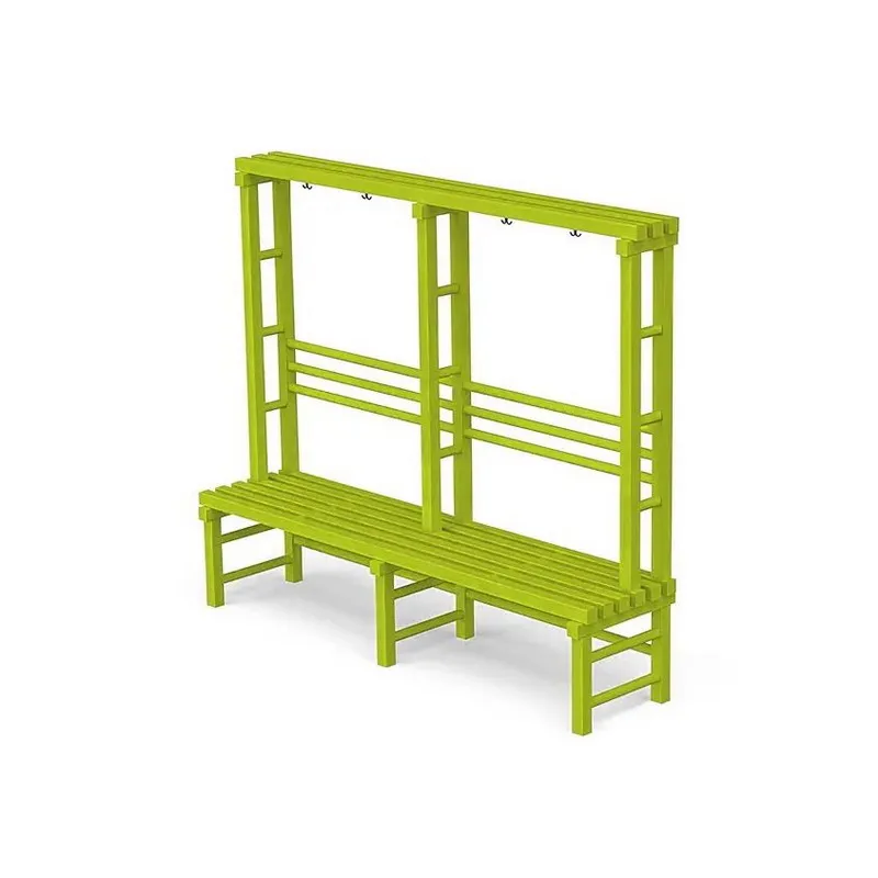 Скамейка с вешалкой односторонняя, пластик (цвет в ассортименте)