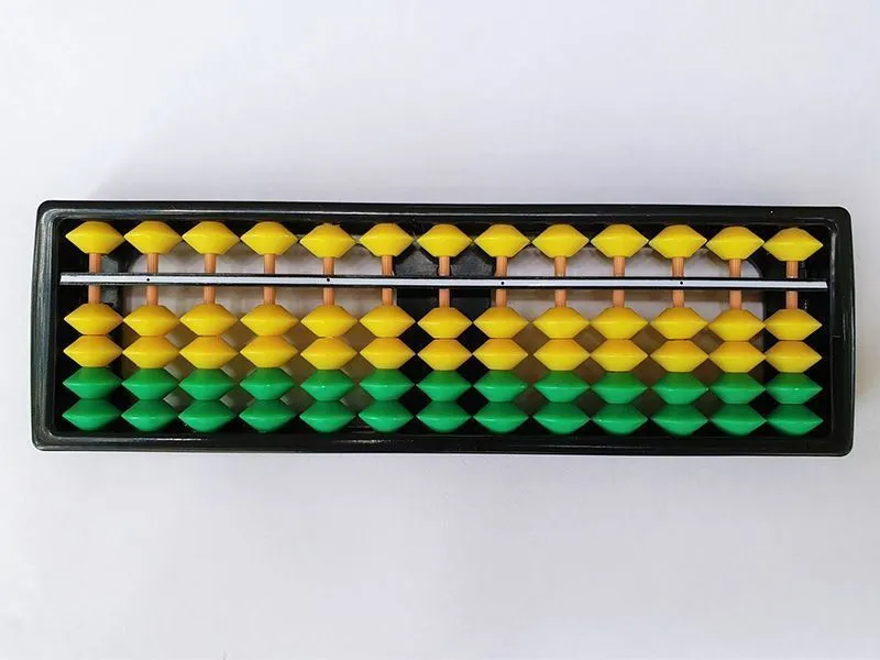 Счёты абакус, 13 рядов, жёлто-зелёный