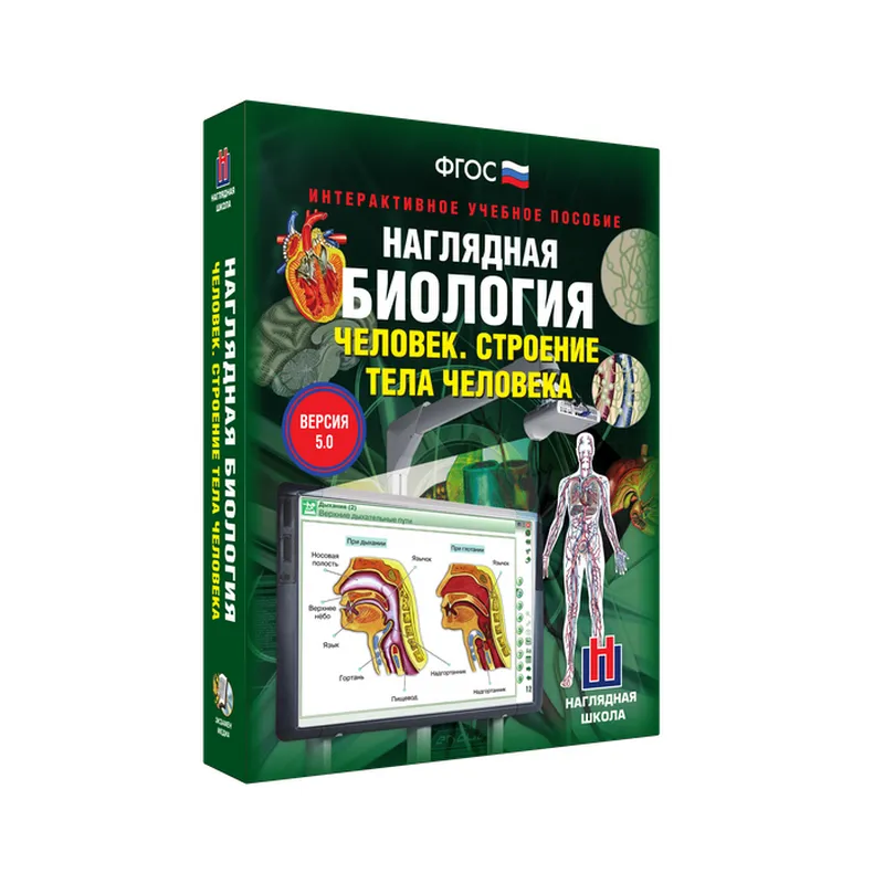 Наглядная биология. Человек. Строение тела человека 8-9 классы (интерактивное пособие)