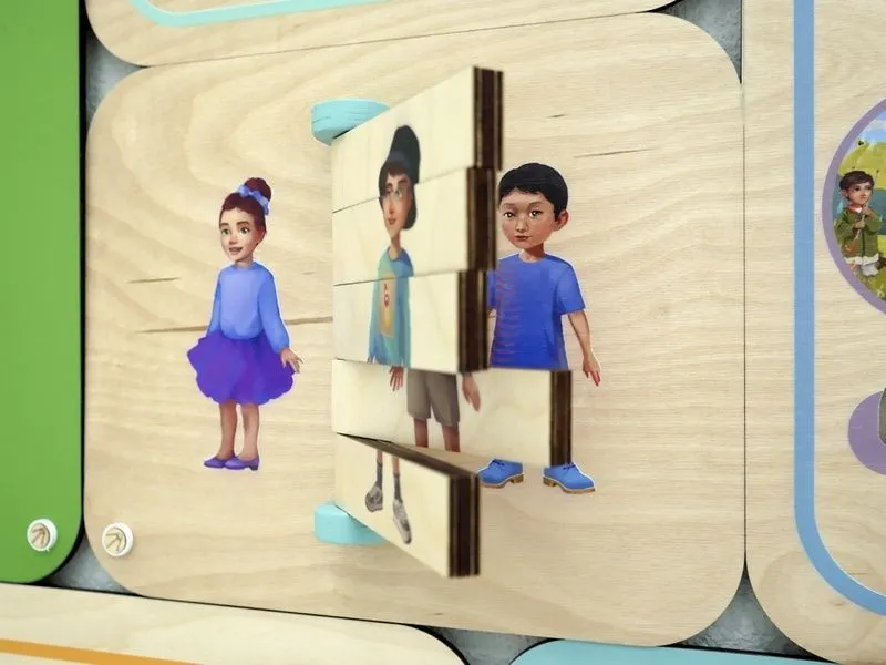 Дидактическая настенная панель для английского, 4 модуля