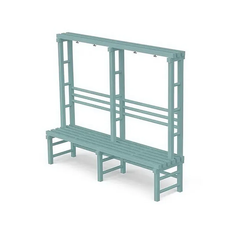 Скамейка с вешалкой односторонняя, пластик (цвет в ассортименте)