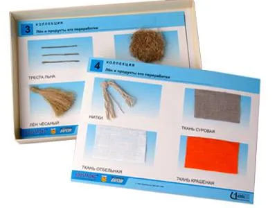 Коллекция образцов «Лён» для средней школы