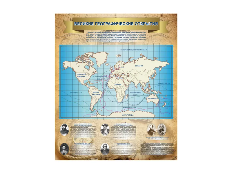 Стенд «Мировой океан» 60×90 см