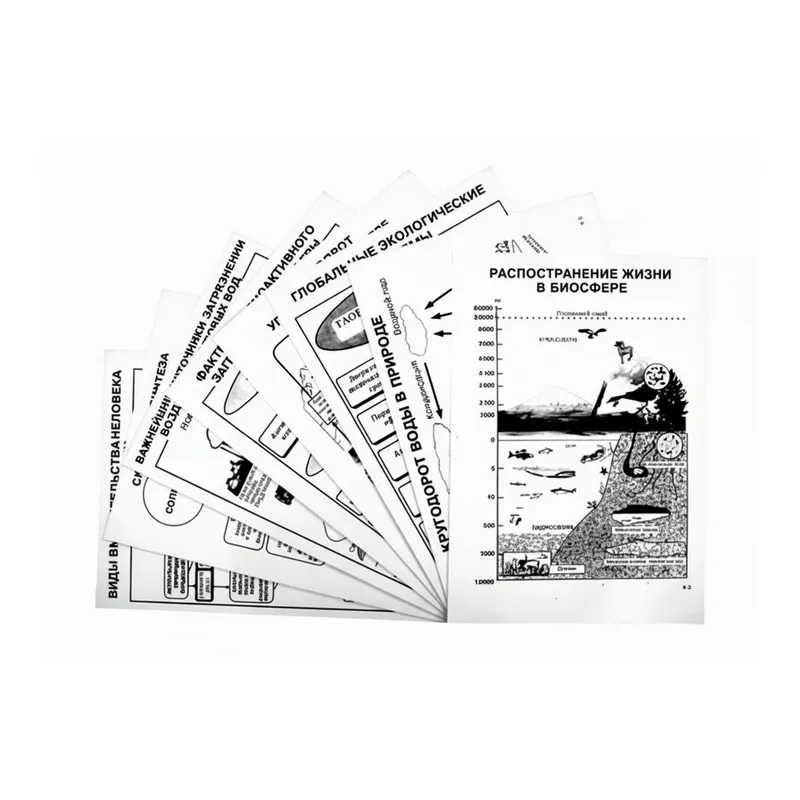 Комплект таблиц по экологии «Биосфера» A4