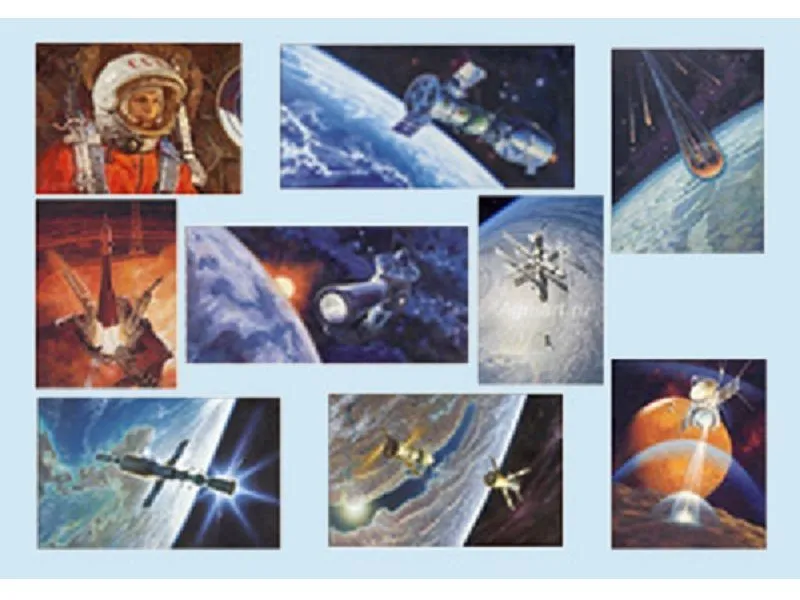 Космос человечеству — художественные репродукции, 50×70
