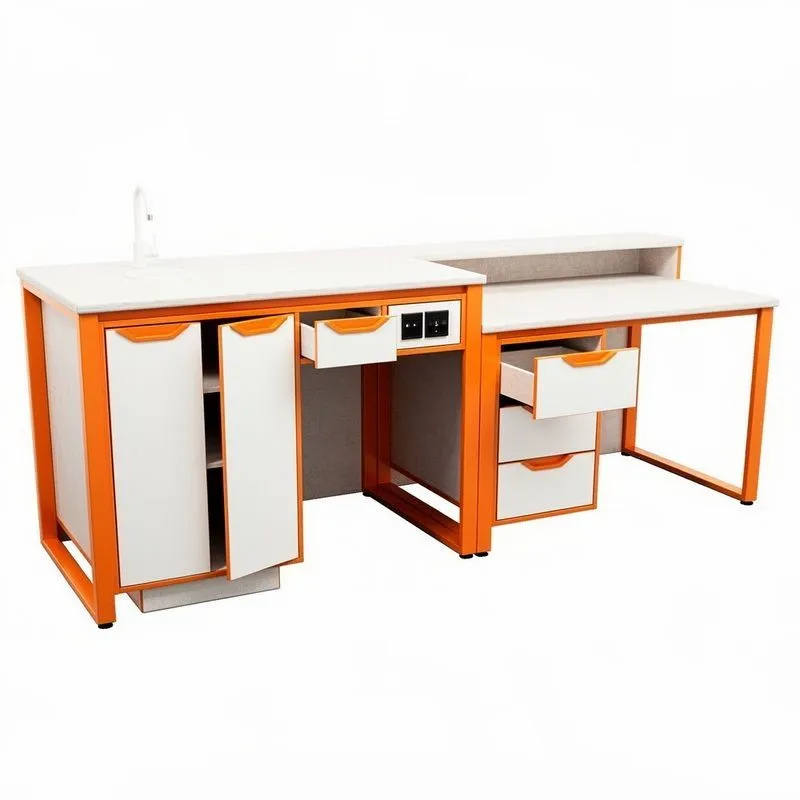 Демонстрационный стол для кабинета химии 2400 мм