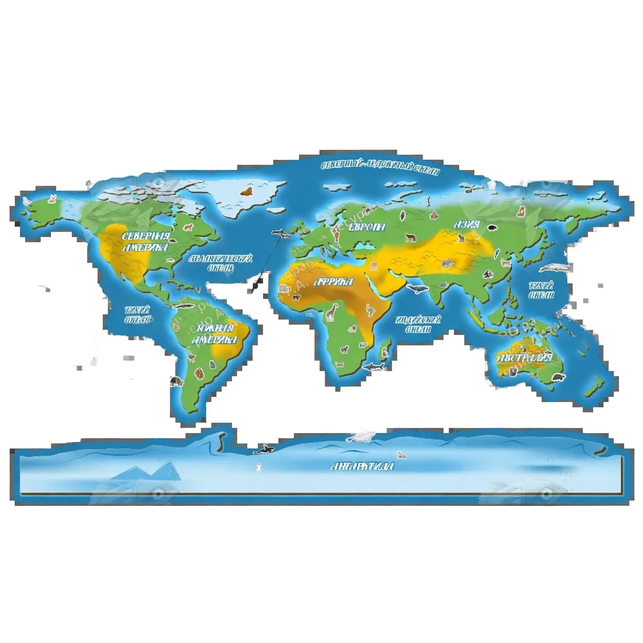 Комплект магнитных стендов «Карта мира»