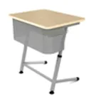 Стол ученический одноместный с регулировкой высоты и угла наклона, с перфорированным экраном