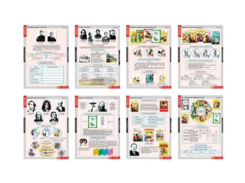 Литературное чтение 3 класс (таблицы 16 шт. 68х98 см)