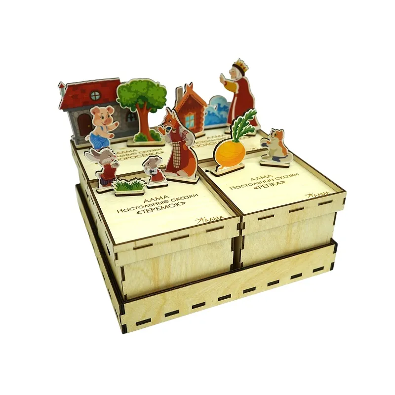 Настольные развивающие сказки (4 коробки)