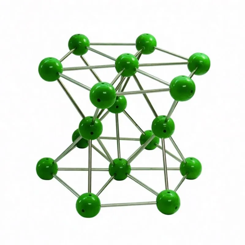 Модель кристаллической решетки цинка, зелёная