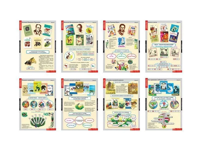 Литературное чтение 1 класс (таблицы 16 шт. 68х98 см)
