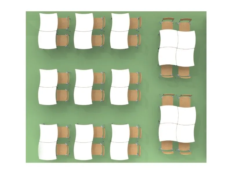 Стол ученический «Облачко М» одноместный Лайн