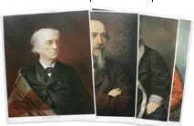 Набор репродукций Русские писатели в живописных портретах (16 шт)