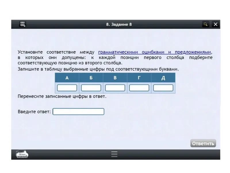 Электронные образовательные ресурсы по предмету Русского языка (10 класс)