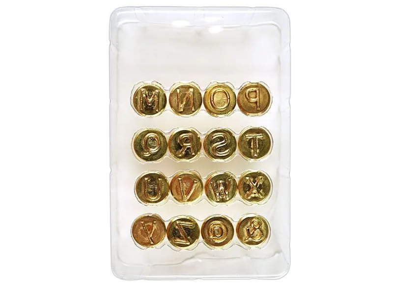 Набор штампов для выжигания Буквы M–Z, 16 шт.