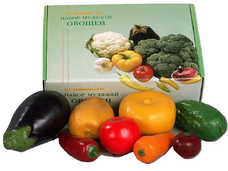 Набор муляжей овощей, 8 предметов