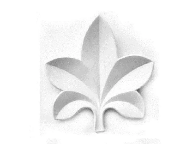 Гипсовый орнамент «Пятилистник» №2