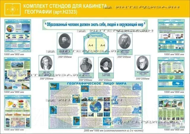 Комплект стендов "Карта России" — 15 элементов