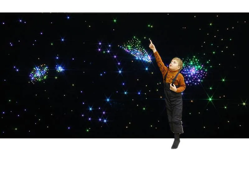 Настенный или напольный фибероптический ковер звездочет, 1350х1000 мм