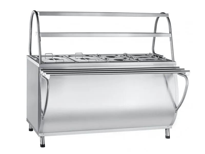 Мармит паровой для вторых блюд Патша, тепл.шкаф, 2 полки + гастроемкости, L1500 мм